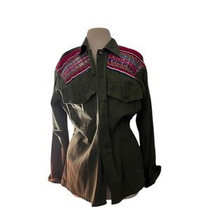 Pamela V Embroidered Military Jacket size large